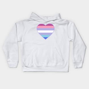 Pride Flag Heart Bigender Kids Hoodie